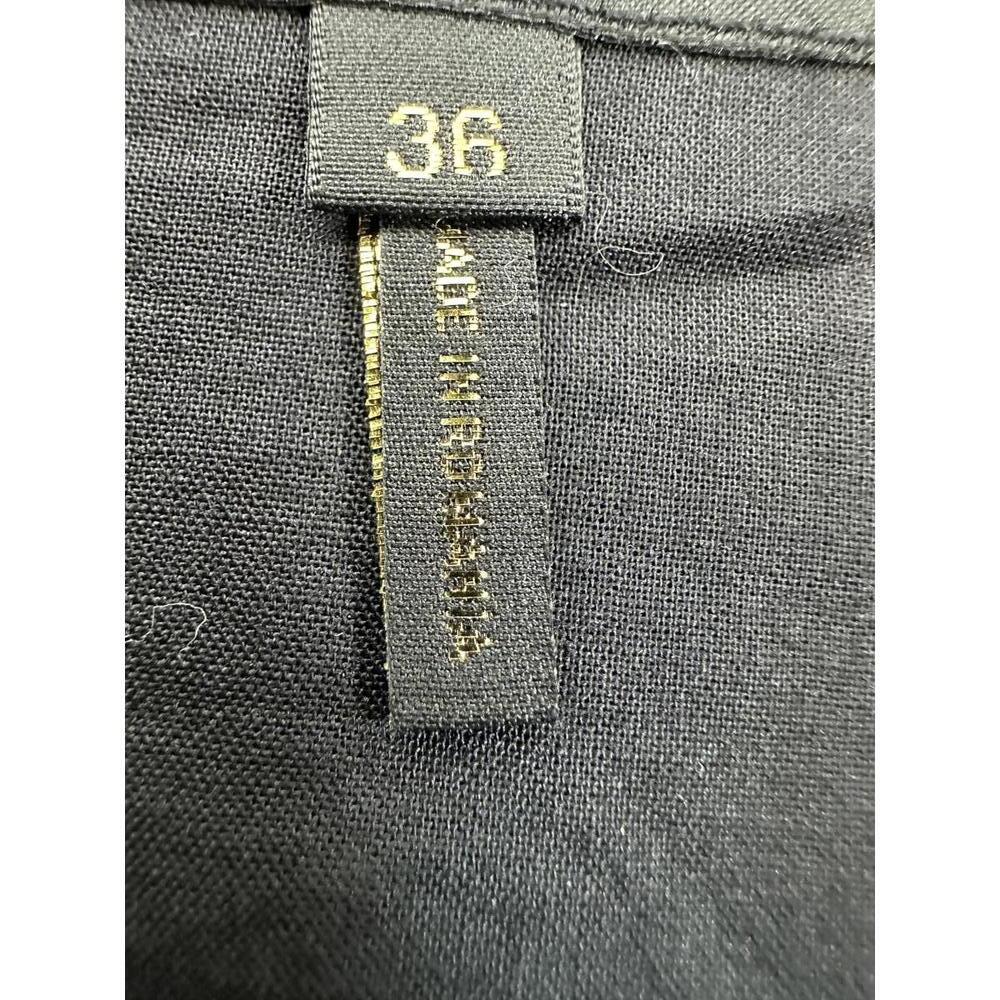 Maje Women’s Sz 36 Black Tweed Cropped Jacket Frayed Trim Classic Quiet Luxury - Picture 4 of 7
